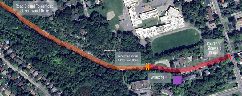 James Street road closure map